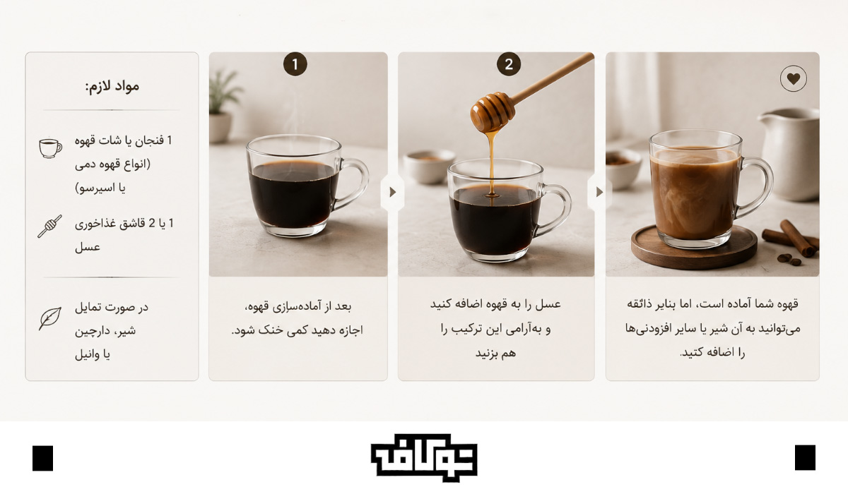 ترکیب قهوه و عسل کلاسیک