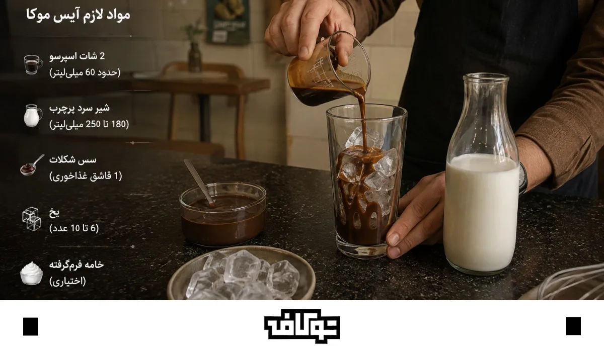 مواد اولیه لازم برای تهیه ایس موکا