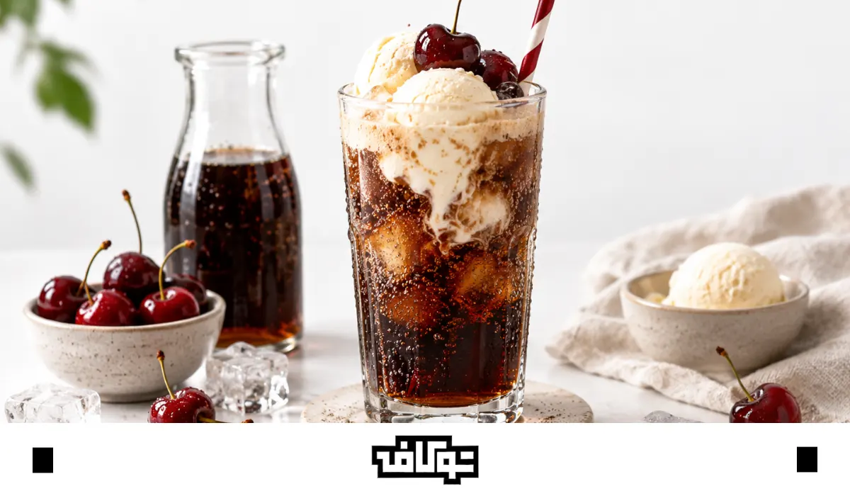 نوشیدنی چری کولا با بستنی